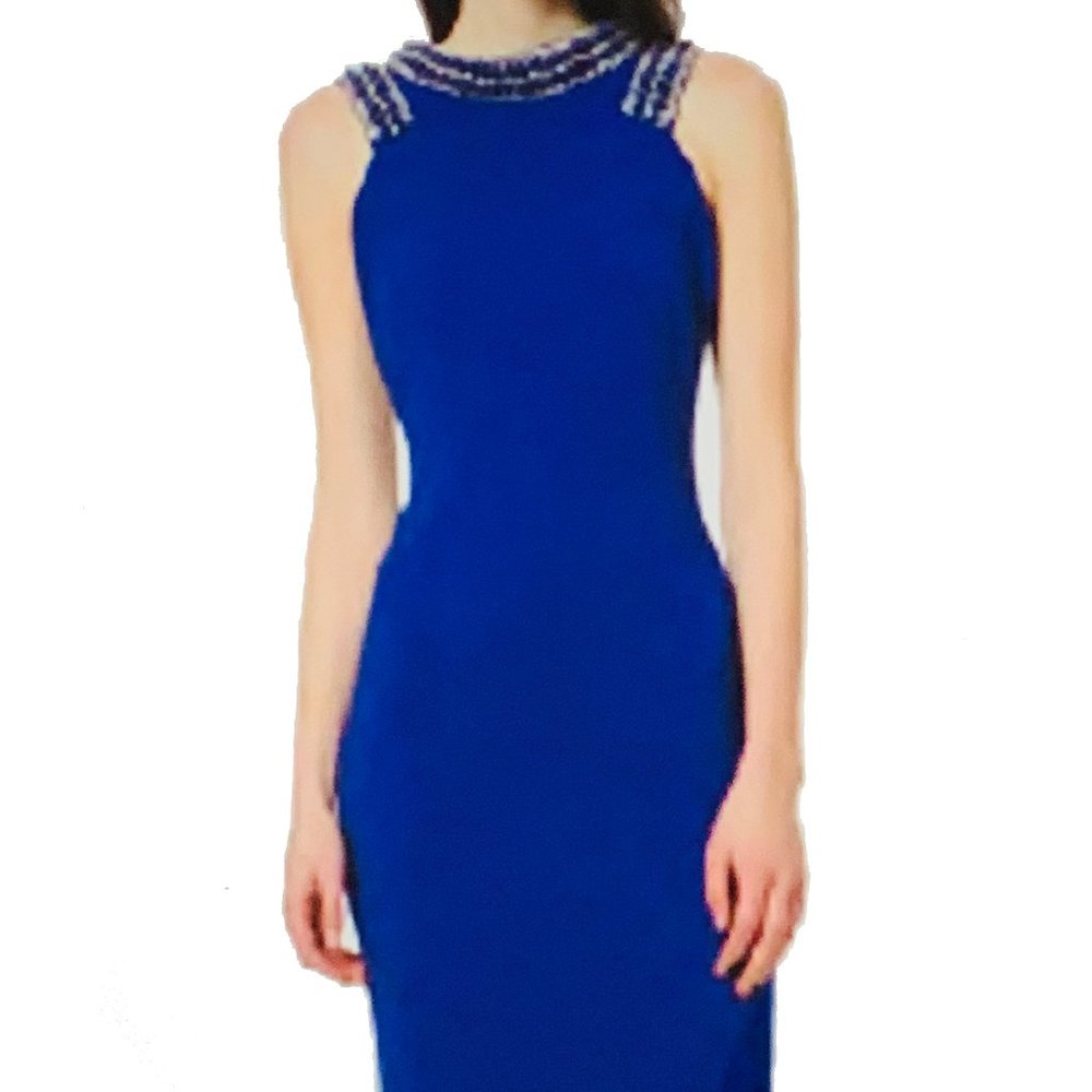 Badgley Mischka Beaded Neck Dress in Size 4 "NWT"
